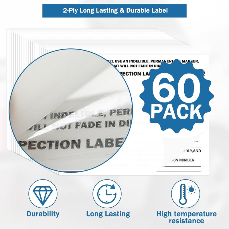 PUNCHMAN 60 Pack 2-Ply Self-Adhesive Record Labels | Numbered Tags for File Tracking | 5x4 Inch | Durable 2-Ply Construction for Long-Lasting Use - Image 2
